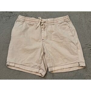 PacSun Volley Shorts Mens Medium Tan Khaki Elastic Waist Drawstring Stretch 6.5"